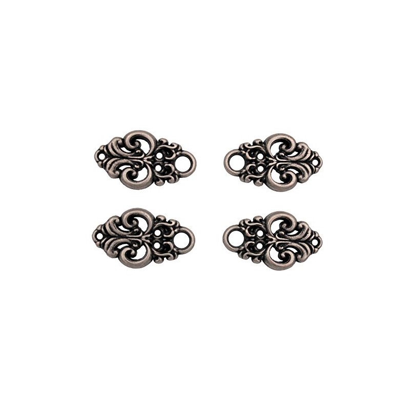 Hartmann-Knöpfe 4 pieces (2 pairs) pretty bodice hooks bodice eyelets