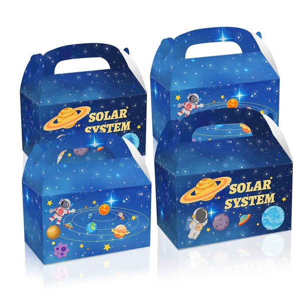 Pack of 12 Astronaut Party Gift Boxes, Space Treat Boxes,