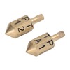 2PCS 6 Sides Rotary Dice with Shank Solid Metal Gyroscope