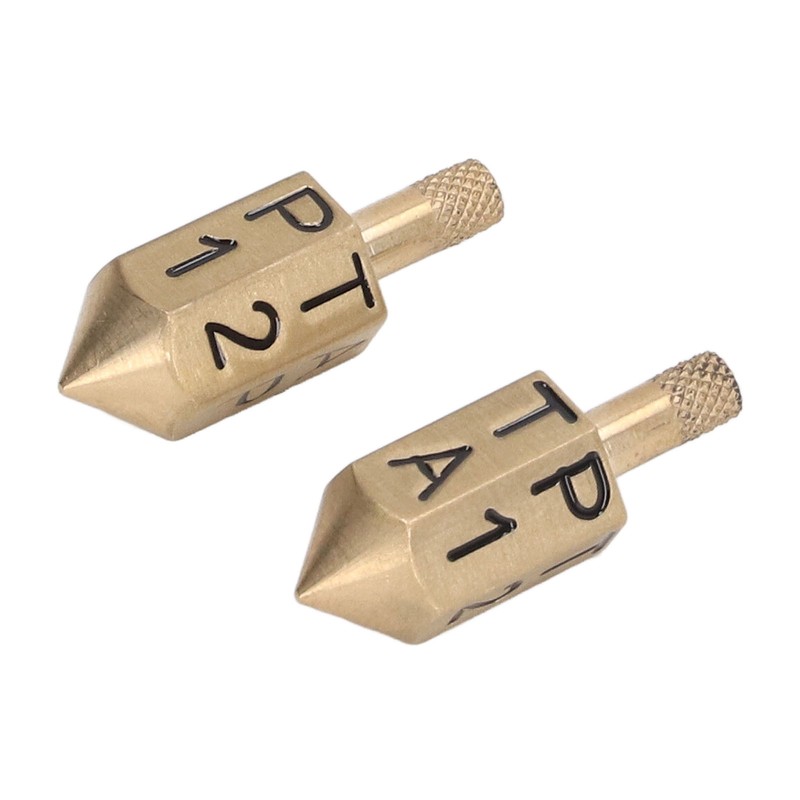 2PCS 6 Sides Rotary Dice with Shank Solid Metal Gyroscope