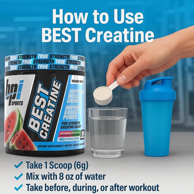 BPI Sports Best Creatine Powder, Watermelon Cooler, 10.58 Ounce