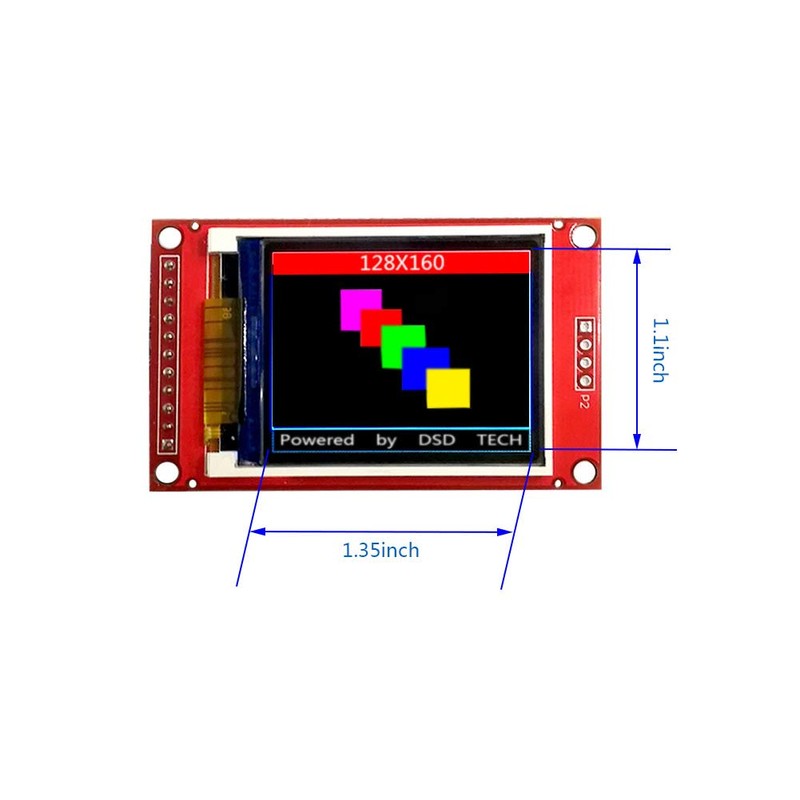 DSD TECH Módulo de pantalla LCD TFT de 1,8 pulgadas