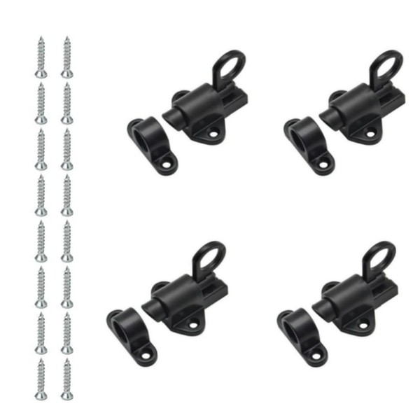 Fabselection Spring Door Lock, 4 Pack Self Closing Gate Latch,