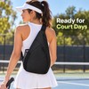 Tennis & Badminton Racket Sling Bag, Adjustable Crossbody Sports Backpack