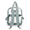 DALIX Clear Backpack Bags Smooth Plastic Light Gray Transparent See