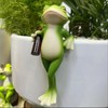 Upriver 3 PCS Tipsy Resin Frog Figurines, Miniature Frog Statue