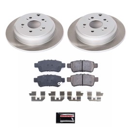 Power Stop SC4604 Rear Brake Kit With Semi-Coated Brake Rotors and Ceramic Brake Pads & Hardware For Honda Odyssey 2005-2010 [Application Specific]