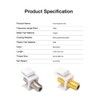 VCE Coax Keystone Jack Insert 3GHz Coaxial Cable Connector, F-Type