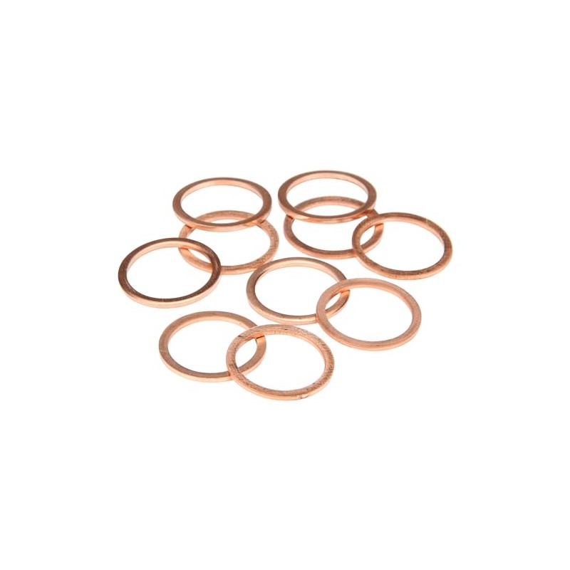 Pack of 10 Sealing Rings 18 x 22 mm Oil
