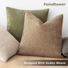 Foindtower Pack of 2 Textured Chenille Throw Decorative Pillow Covers