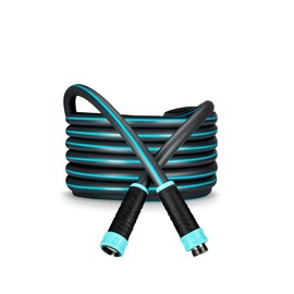 Hybrid Garden Water Hose 50 ft x 5/8”, Durable Heavy Duty Material, Kink-Free with Swivel Grips and Anodized Couplings, 700005 by New England Garden Tools