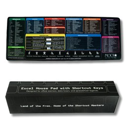 MOOI Your Style, Your Way XL Desk Mat with 130+ Excel Shortcut Keys – Waterproof & Non-Slip Surface – 31.2x11.8” Office Mat for Keyboard & Mouse – Study & Work Gift for Excel Users and Analysts