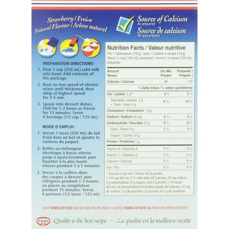 Dr. Oetker Strawberry Mousse, 2.4-Ounce (Pack of 6)