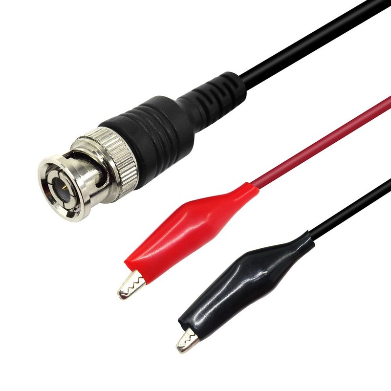 Amadget BNC Q9 to Double Alligator Clip Test Cable Probe