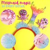 Needzo Glittery Rainbow Mermaid Tail and Octopus Headbands, Tropical Hair