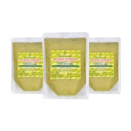 Original Indian Pure and Natural Henna (Mehndi) para cabello – 300 g (3 paquetes de 100 g cada uno)