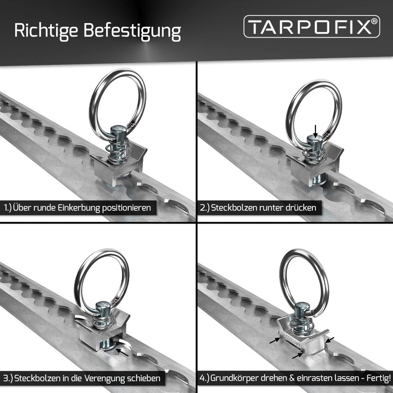 Tarpofix® Airline Fitting Ring (Pack of 6) | Airline Rail