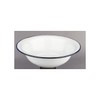 IBILI Wash Blanca Bowl 32 cm of Enamelled Steel, White/Blue,
