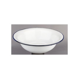 IBILI Wash Blanca Bowl 32 cm of Enamelled Steel, White/Blue, 32 x 32 x 9 cm