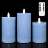 Rustic Blue Flameless Candles with Remote Control & Timer Function