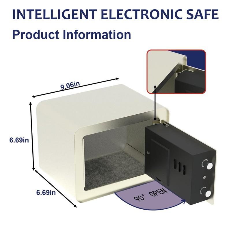 OUSURO Small Safe Box - Home Safe for Money Jewelry
