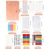 A6 Binder Budget Planner Notebook - 89 Pieces Leather Ring