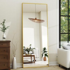 XRAMFY 21"x 56" Rectangular Full-Length Mirror with Frame, Large Wall-Mounted or Leaning Floor Mirror for Bedroom, Entryway, and Living Room Décor, Modern Dressing Mirror for Home