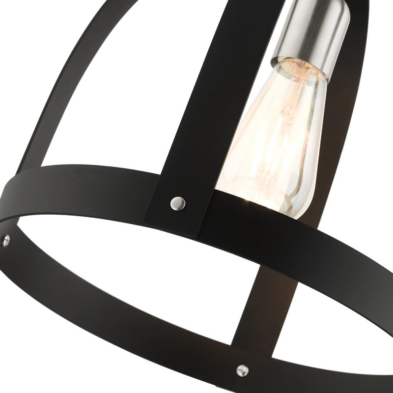 Livex Lighting 1 Lt Textured Black Pendant