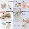 Packing Cubes, Lightweight Travel Luggage Organizers with Shoe Bag, Toiletry
