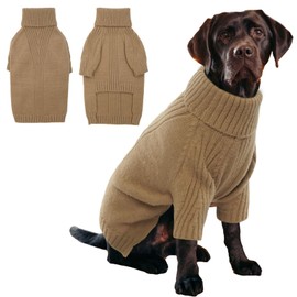 IECOii Dog Jumper XL,Extra Large Dog Jumper for Daily Christmas Clothes,Pet Thick Warm Knit Dog Clothes For Big Dogs Boy Girl,Turtleneck Dog Sweaters Fall Winter Apparel for Pitbull Labrador Retriever