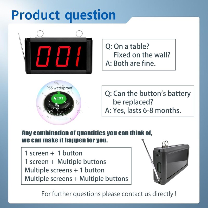 KOQICALL Take a Number System Wireless Queue Management System 1