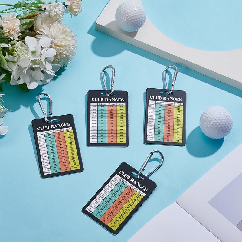 PLIGREAT 15 Pcs Golf Club Range Chart Card, 5.5x8.6 cm