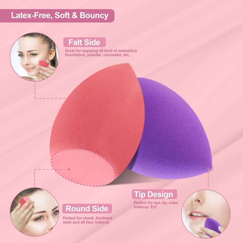 Makeup Sponge DUAIU 4 Pack Beauty Blender Foundation Sponges Set