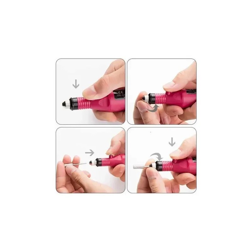 Zz Rosa Multiusos Eléctrica Lima De Uñas Lijadora Y Hy