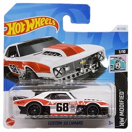 Hot Wheels - Custom '68 Camaro - HW Modified 7/10 - HTD30 - Short Card - GM - White Red - Mattel 2024 - 1:64