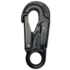 ProClimb Aluminum Double Lock Captive Eye Forged Snap Hook Black