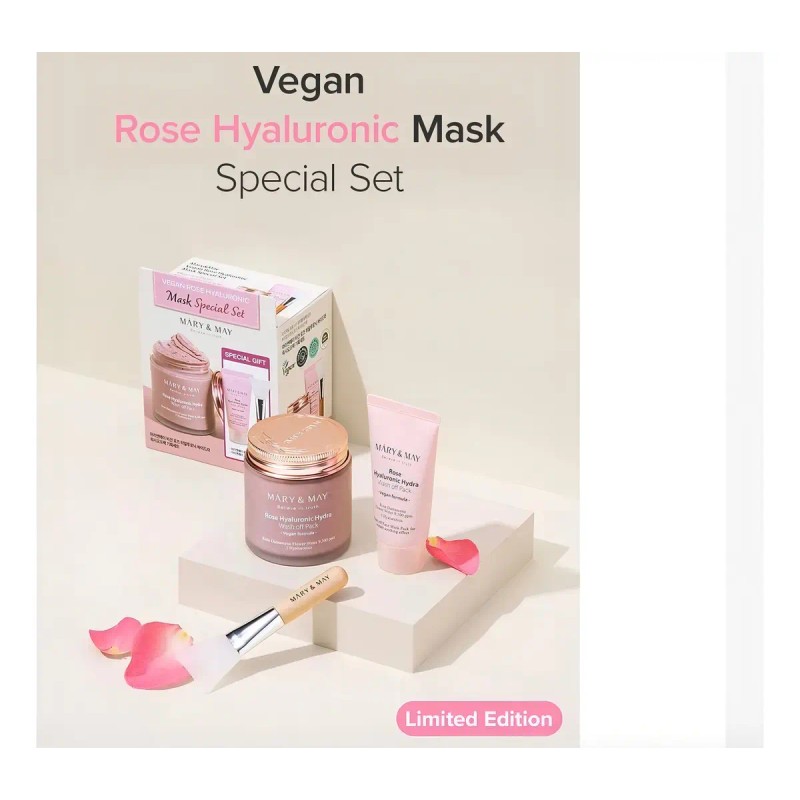 Mary May Vegan Rose Hyaluronic Mask Special Set 2pcs Tipo