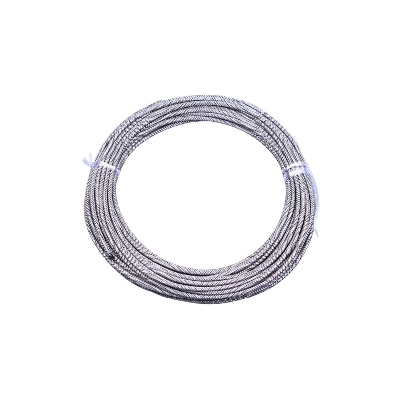 KHLESBY 20 Ft Braided Shielded Push-Back Cloth Metal Color Wire
