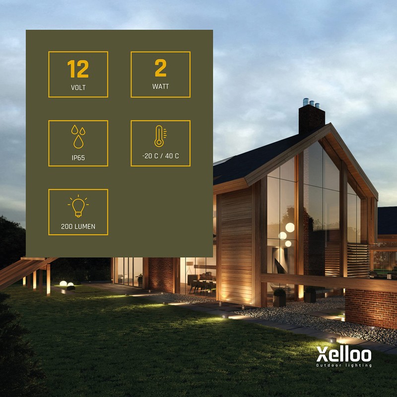 Xelloo EZRA Garden Light, 12 Volt, 1 Piece Designer Fitting