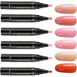 Bolígrafos De Esmalte De Uñas - Kit De Pintura De Esmalte De Uñas De Secado Rápido Resistente A Astillas, 6 Colores, Sin Gel Esmaltes, Bolígrafos Artesanales Para Mujeres, Adolescentes Y NiDurabilidad
