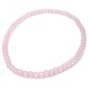 Baby Pink Anklet, 4mm Frosted Glass Beads on Elastic :