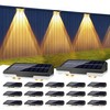 Brizled 12 Pack Solar Fence Lights Outdoor, 300/4000/6000K 3 Modes