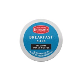 Community Coffee Breakfast Blend 24 Count Coffee Pods, Medium Roast, Compatible with Keurig 2.0 K-Cup Brewers, Box of 24 Pods