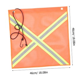 Hohopeti Atv Reflective Safety Flag Double Sided Mesh Warning Flag for Car End Visibility Material for Day Night Use Essential Trailer Safety Tool