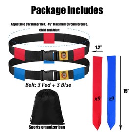 Flag Football Belts for Kids&Adult 6/10/14 Adjustable Flag Football Set 14 Player With 42 Flags For Flag Football Flags Belts