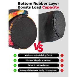 KEMIMOTO Water Bottle Carrier with Strap, Holder with Rubber Base, Adjustable Shoulder Strap Pouch for Hiking, Camping, Fishing