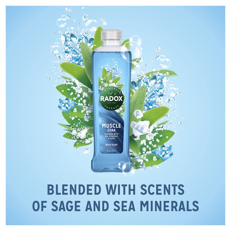 Radox Mineral Therapy Muscle Soak Bath Soak uniquely blended with