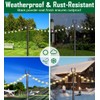 Tigerden 10Ft String Light Poles for Outside, Adjustable Metal Poles