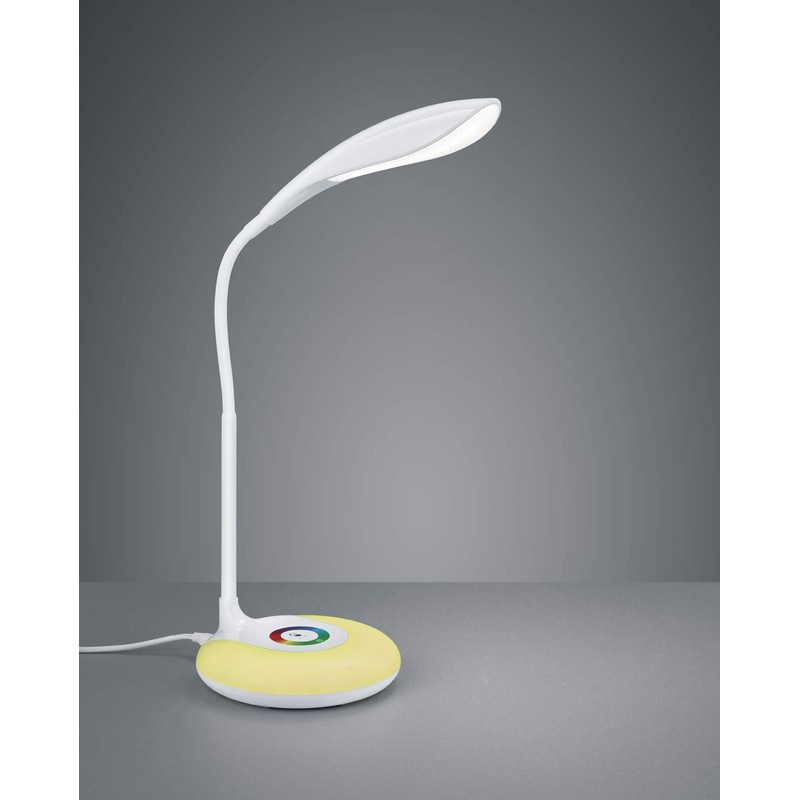 Reality Leuchten Krait R52781201 LED Desk Lamp Plastic White Base