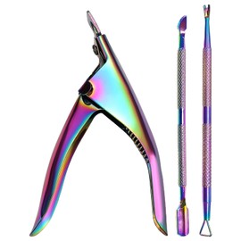 1 -Teiliges Edelstahl -Nagelschneider Und 2 -Teilige Keratin -Push -Messer -Werkzeuge, Nagel -Maniküre -Werkzeuge, Nagel -Art -Accessoires, Nagelpflegevorräte.